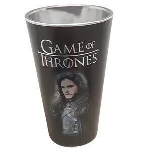 Game of Thrones Jon Snow Collectors Pint Glass HBO Metallic Finish